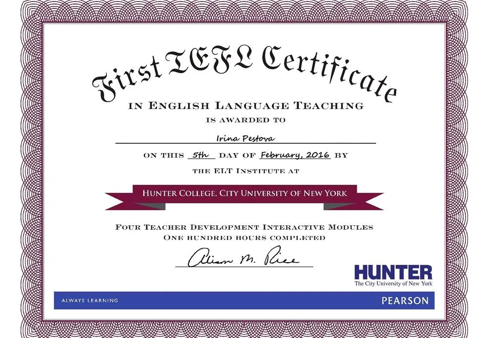 TEFL Certificate