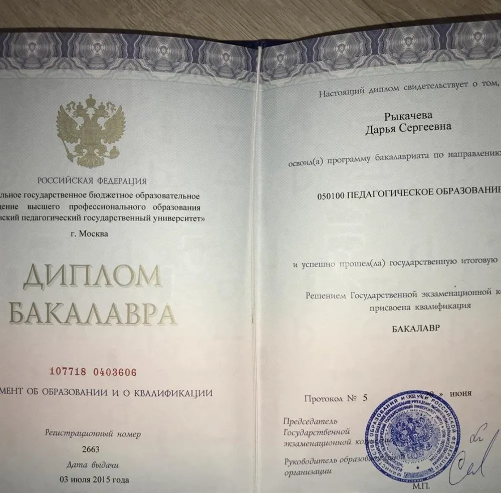 Диплом бакалавра 