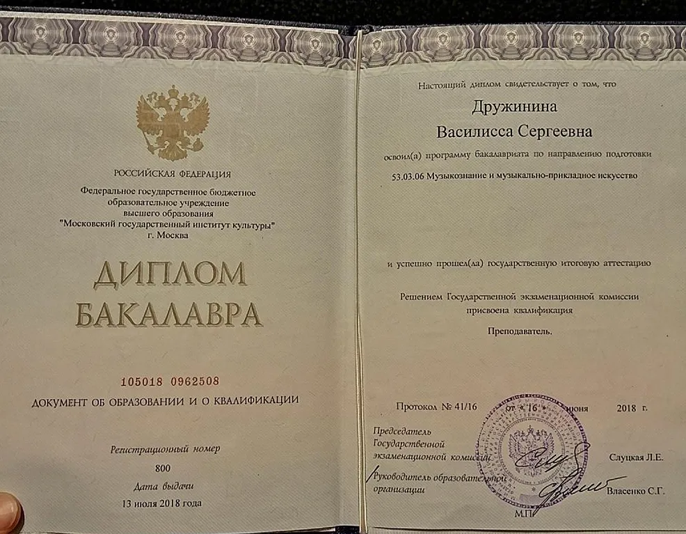 Диплом бакалавра 