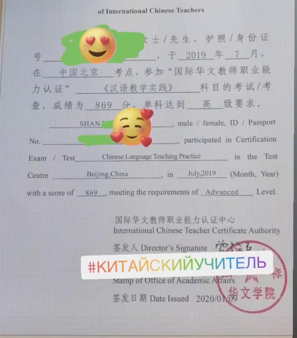 International Chinese teacher