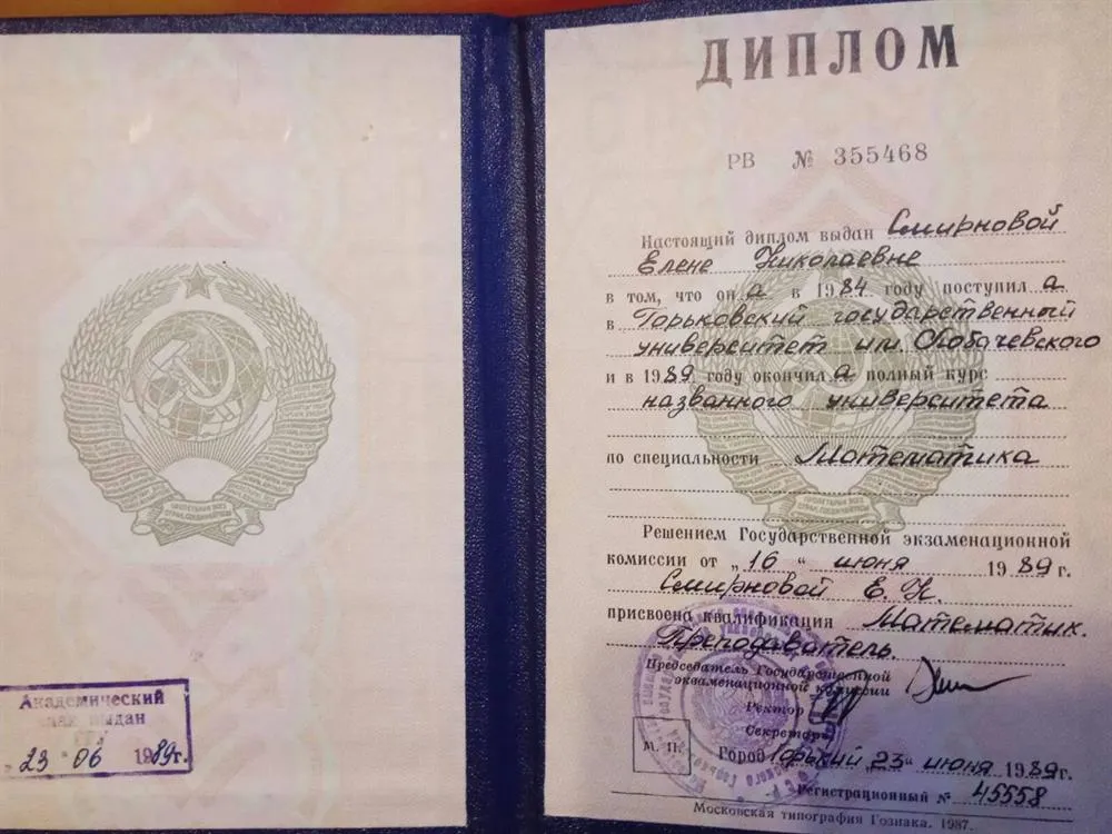 Диплом об образовании