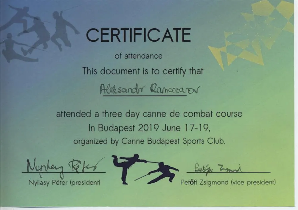 Курс по Фехтованию Тростью La canne de combat.