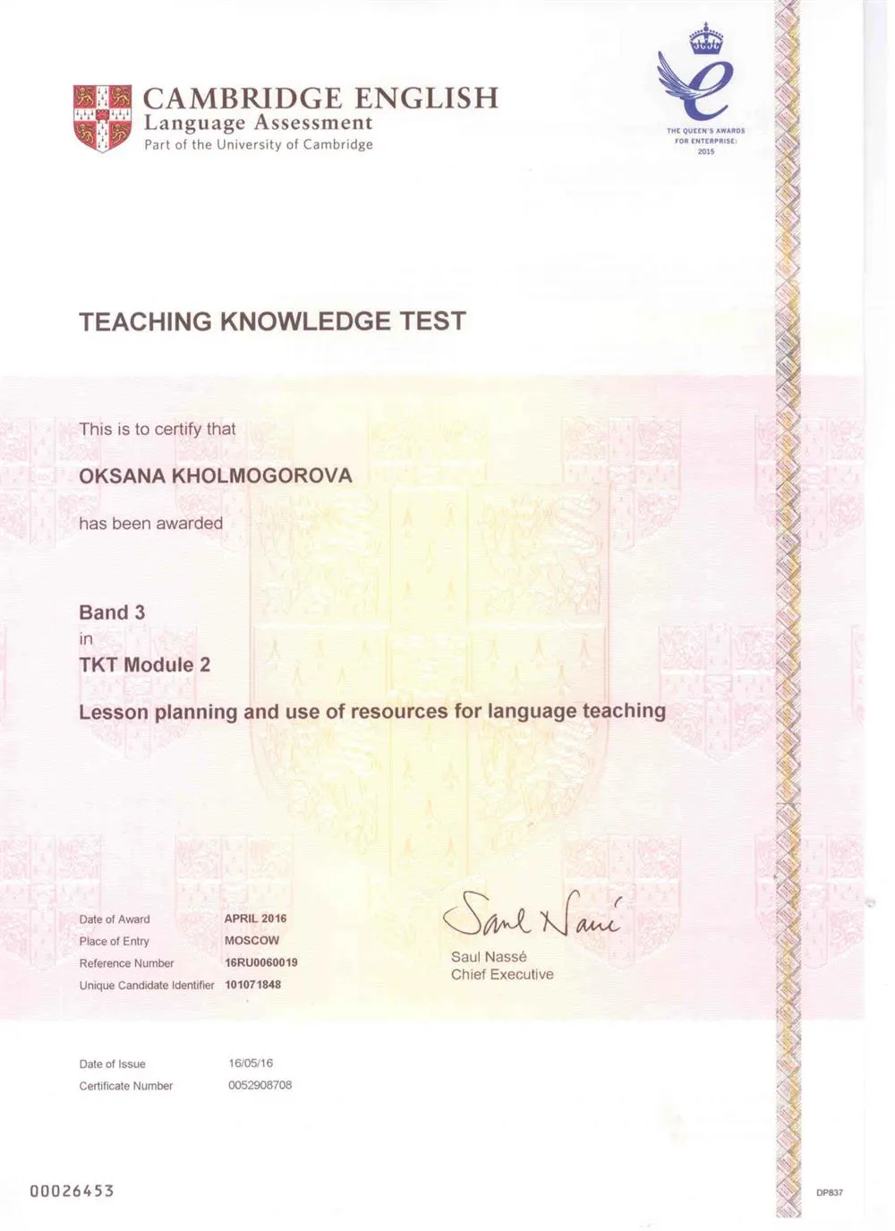 Cambridge Language Assessment_Teaching Knowledge Test_Module 2