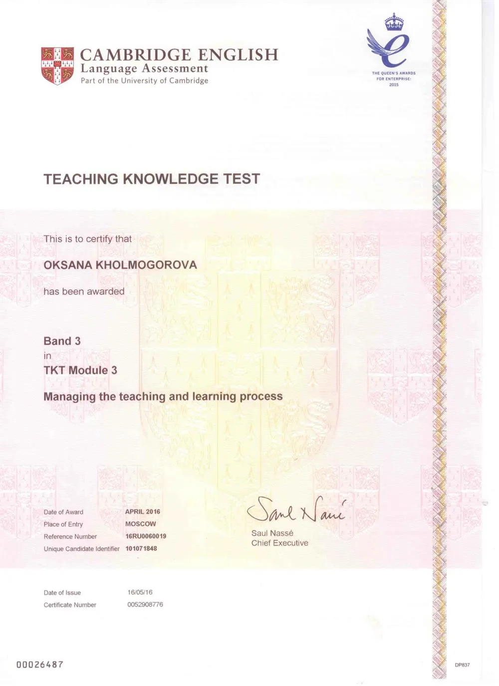 Cambridge Language Assessment_Teaching Knowledge Test_Module 3