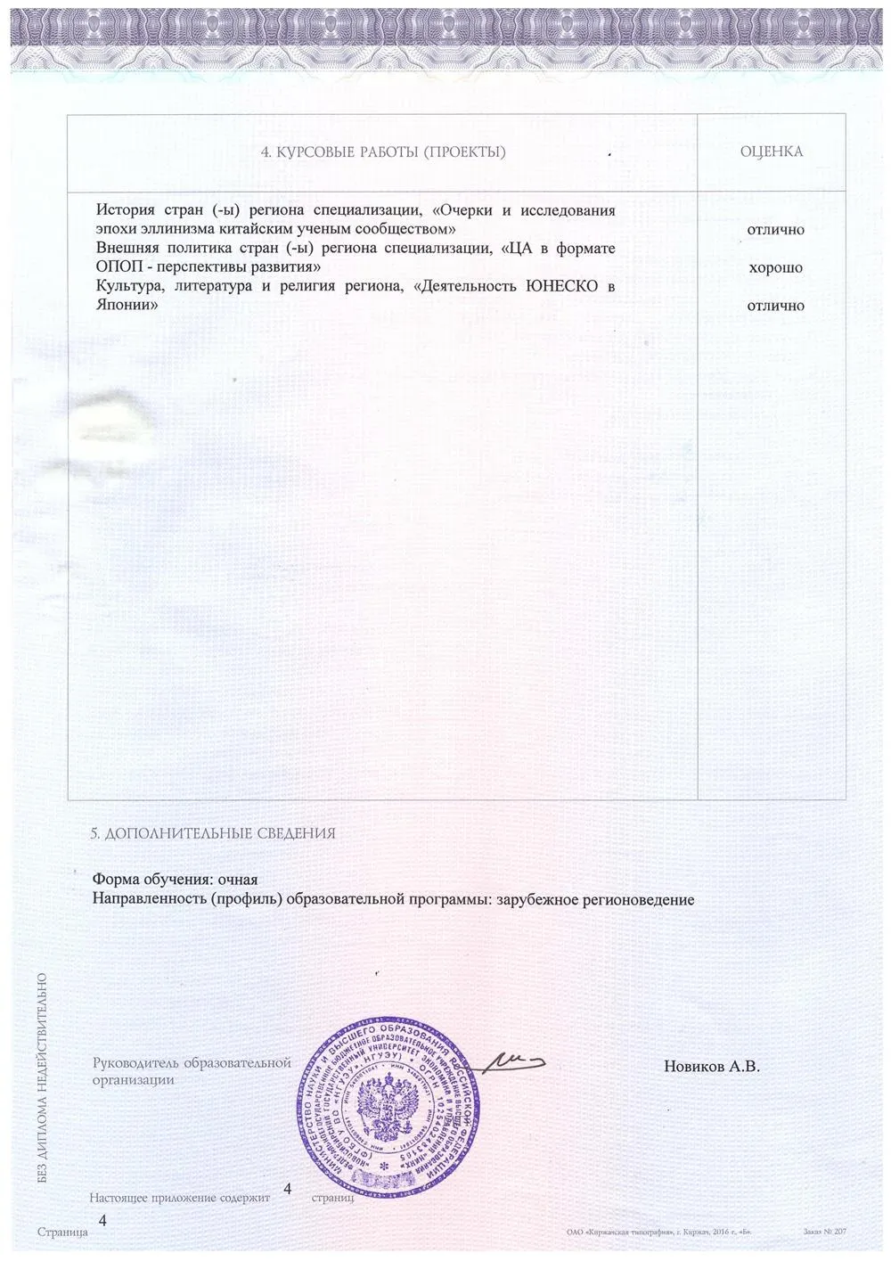 Приложение к диплому 3