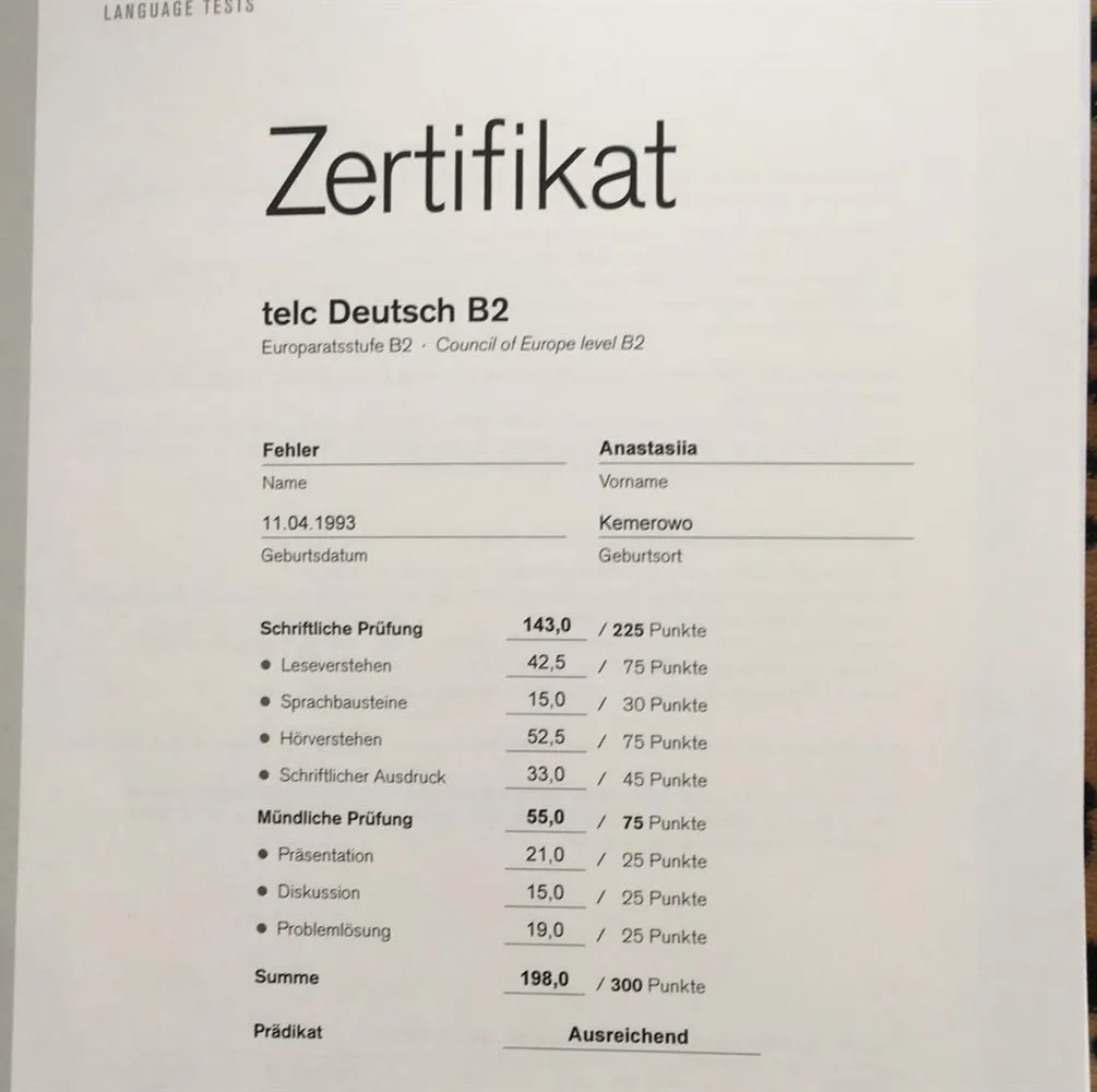 Zertifikat B2