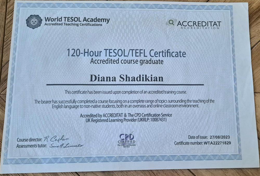 TESOL/TEFL Certificate