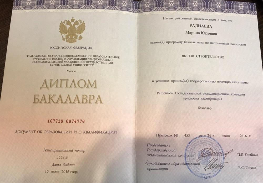 Диплом бакалавра 