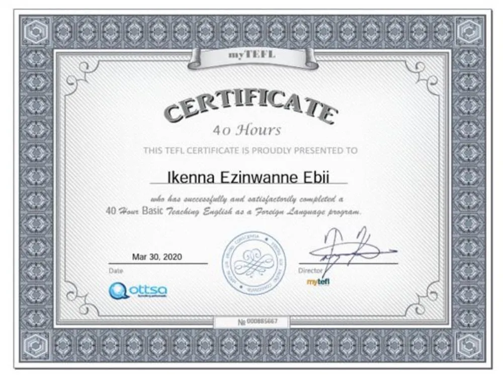 TEFL Certificate