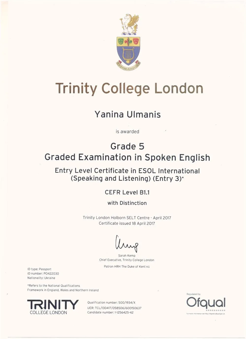Trinity College London