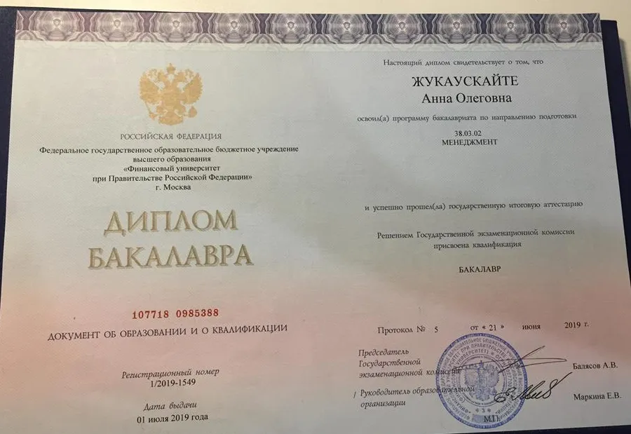 Диплом Бакалавра