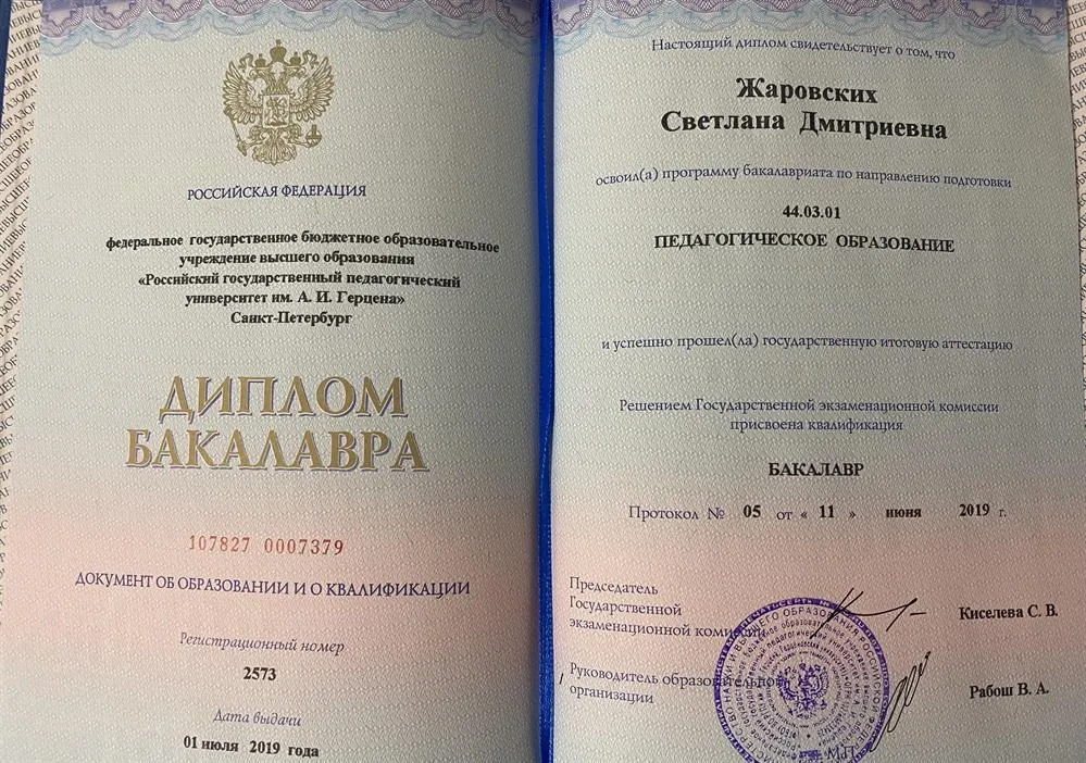 Диплом бакалавра 