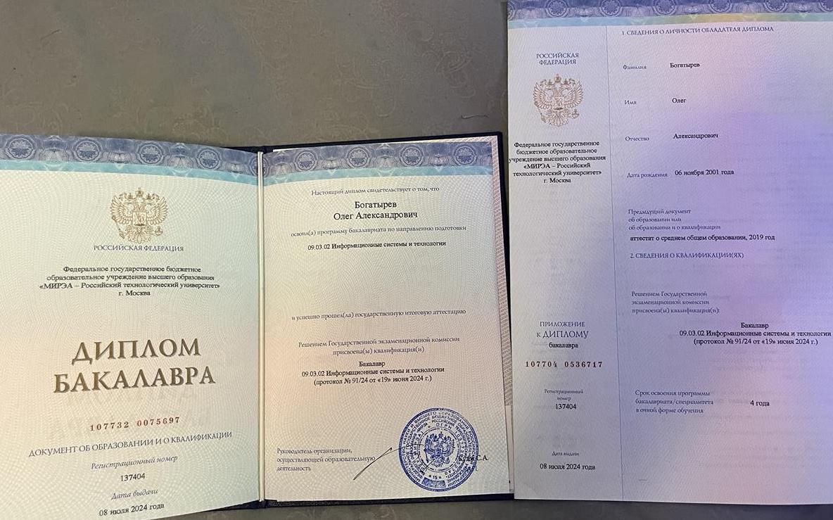 Диплом Бакалавра