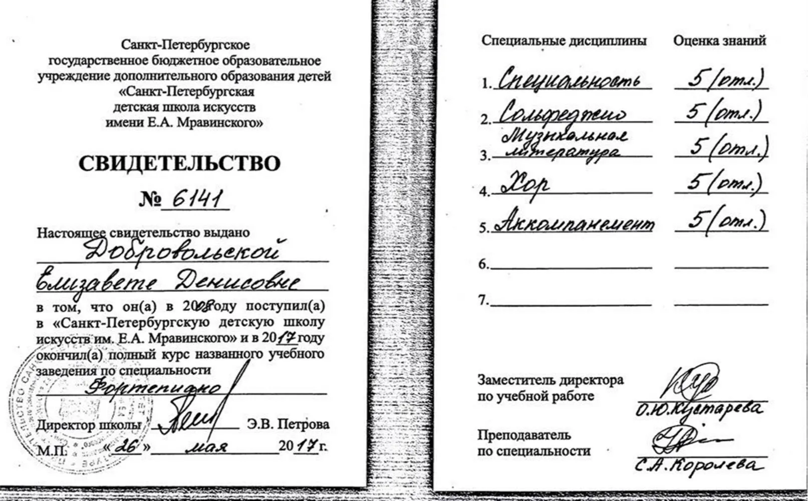 Красный диплом, музыкальная школа