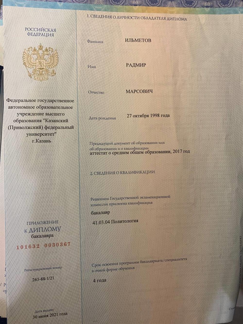 Диплом бакалавра 