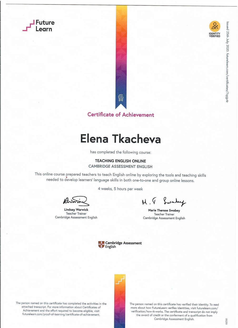 Cambridge course - How to teach online