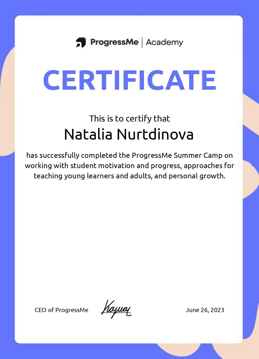 ProgressMe Summer Camp