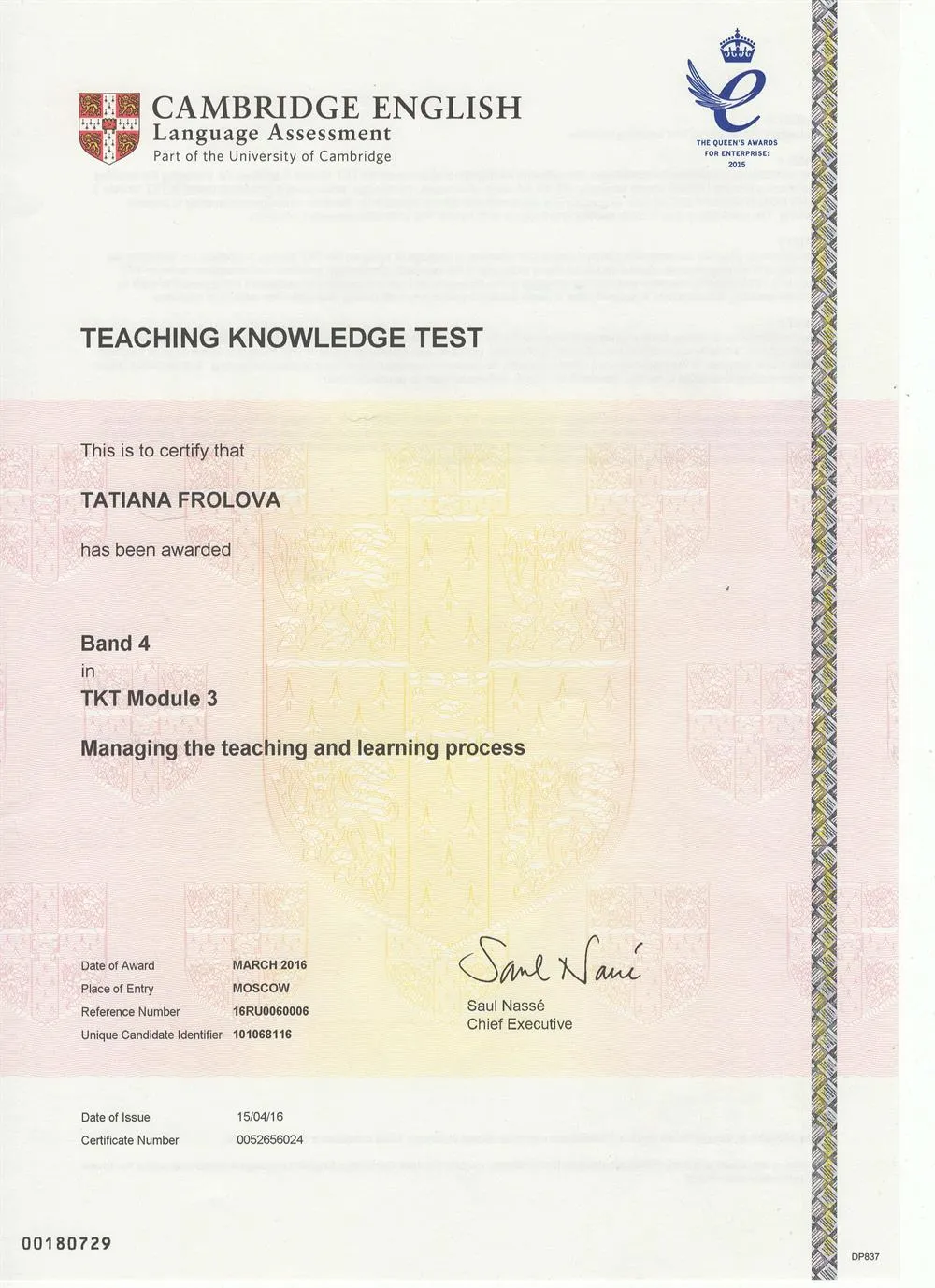 Cambridge Teaching Knowledge Test (TKT) Module 3: Managing the teaching and learning process
