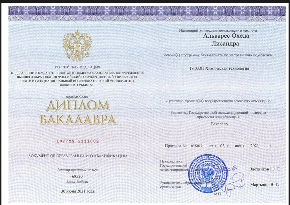 Диплом бакалавра 