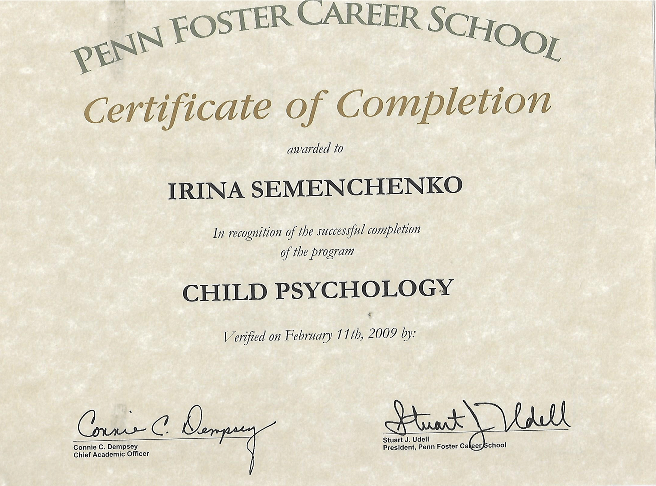 Certificate