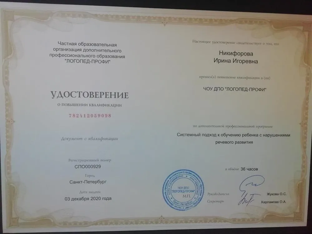 Обучение детей с нарушением речевого развития