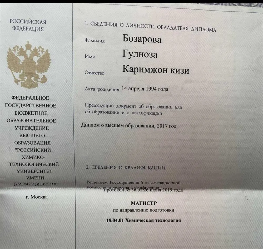 Приложение к диплому