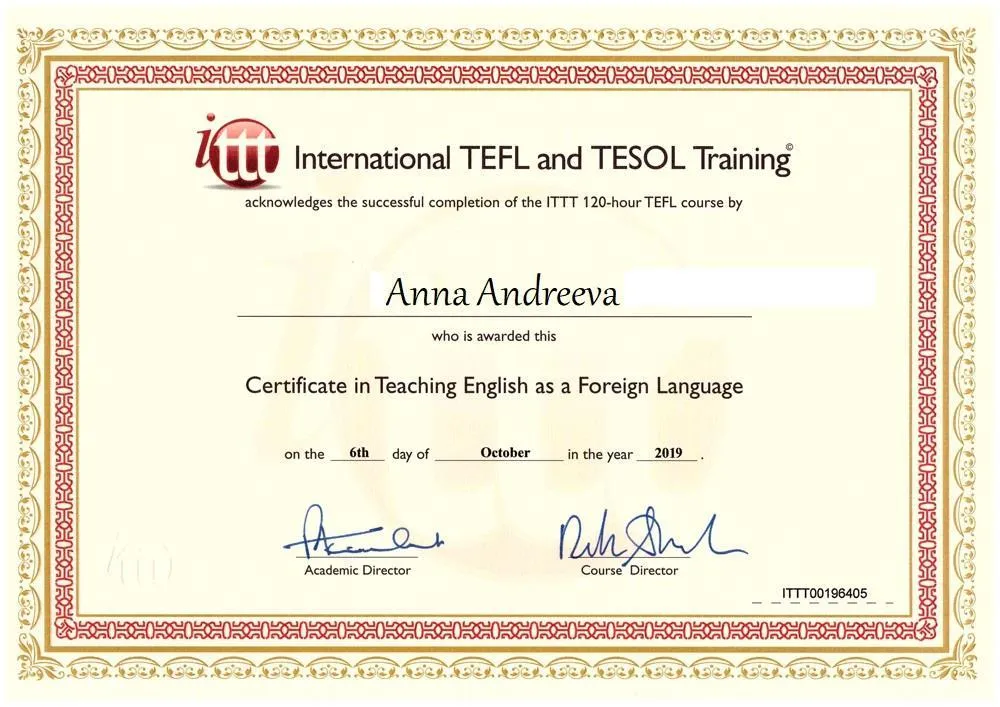 International TEFL and TESOL Certificate