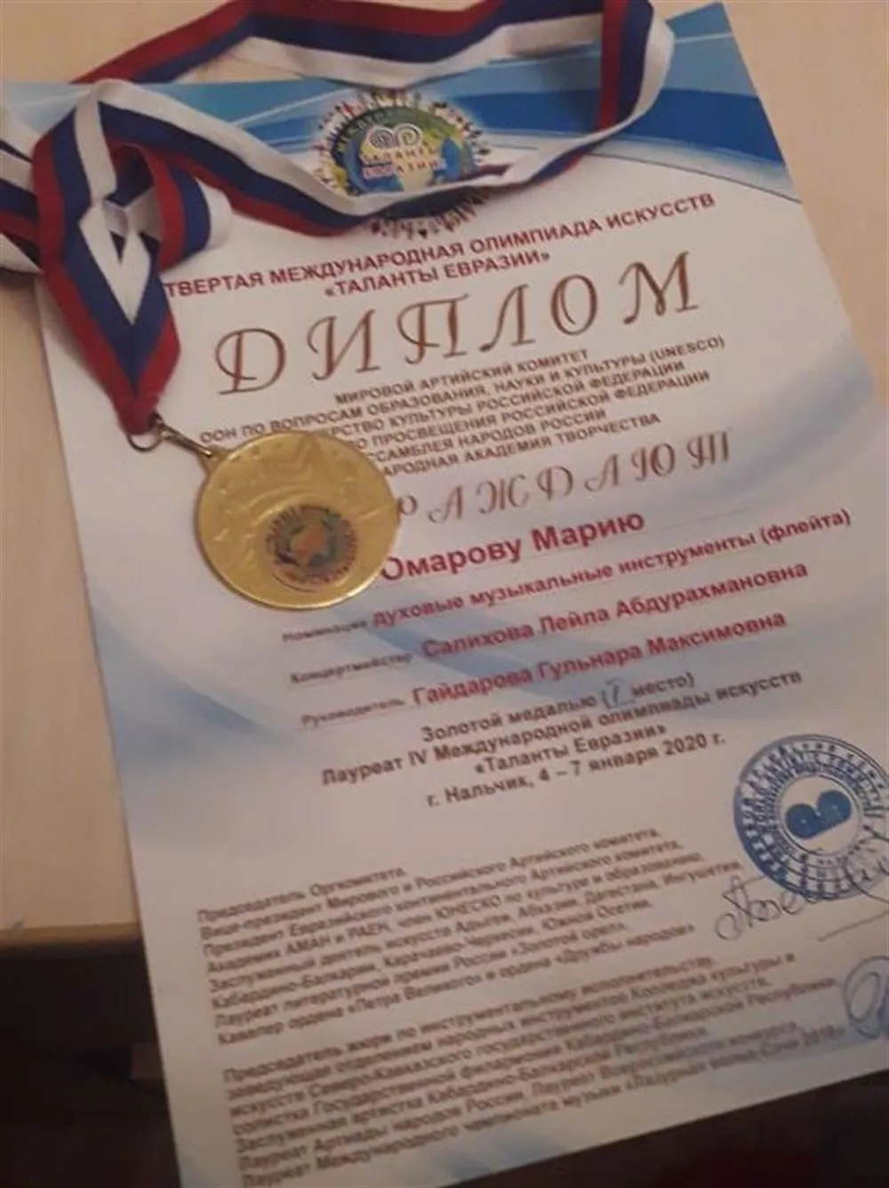 Диплом ученика