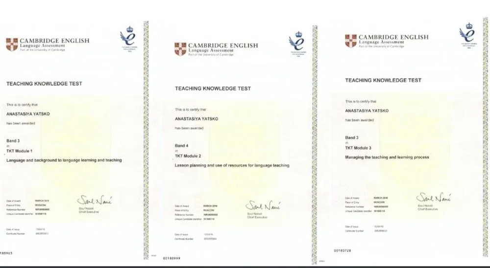 Cambridge Teaching Knowledge Test 3 Modules