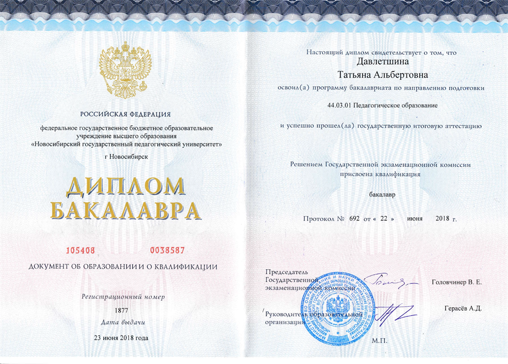 Диплом бакалавра