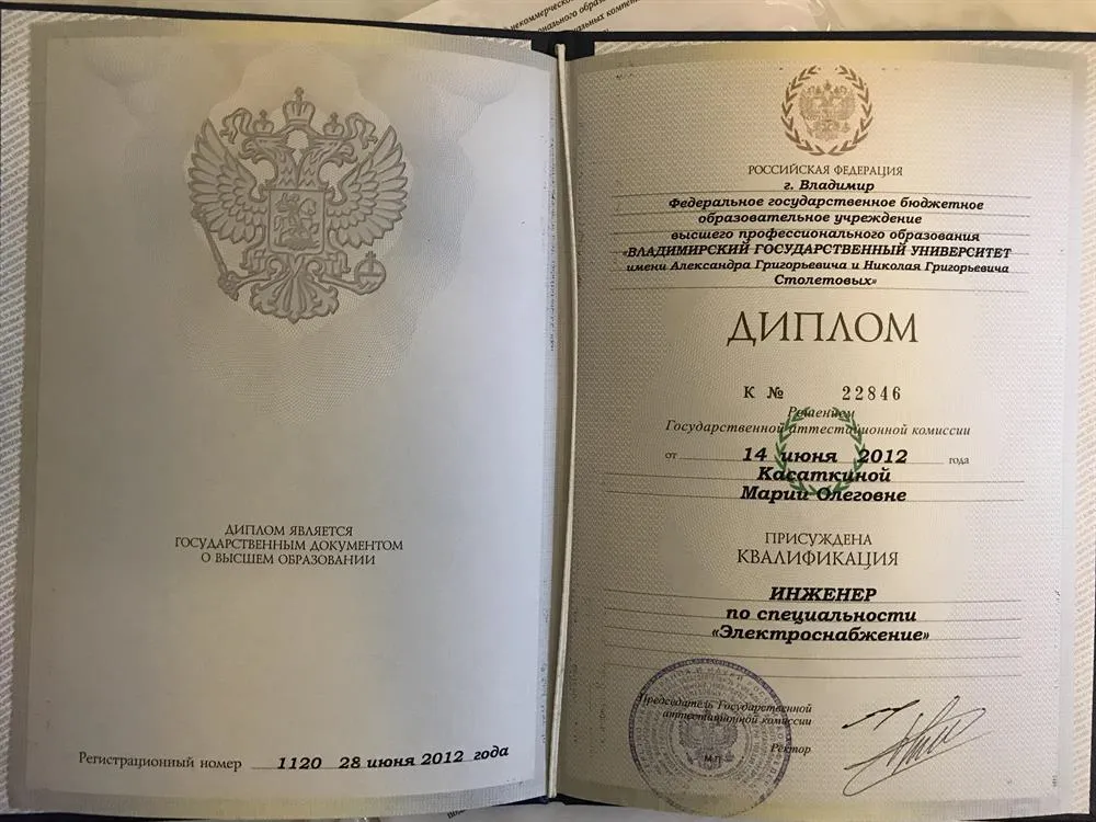 Диплом ВлГУ