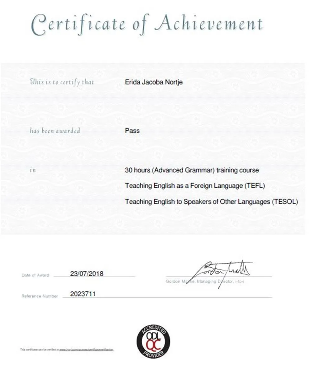 TEFL Advanced Grammar