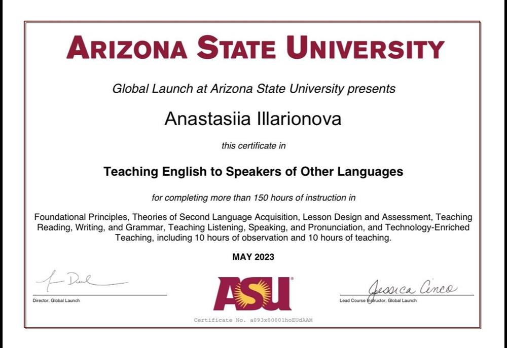 TESOL Certificate