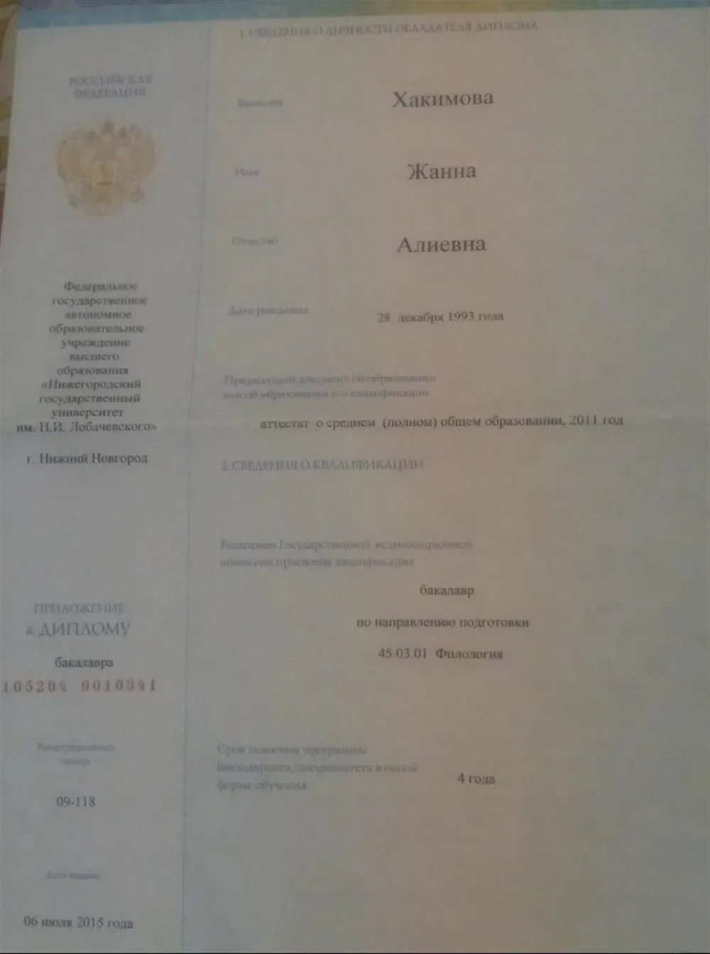 Диплом (бакалавриат) 