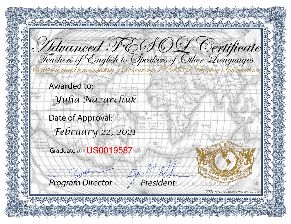 Advanced TESOL Certificate