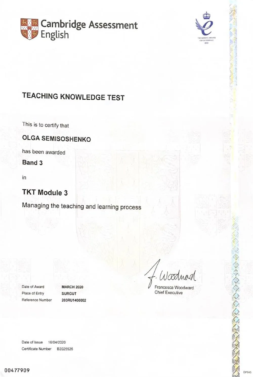 Teaching Knowledge Test Certificate (Cambridge)