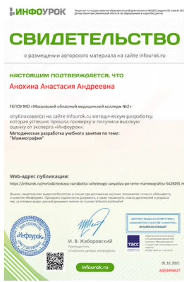 Свидетельство