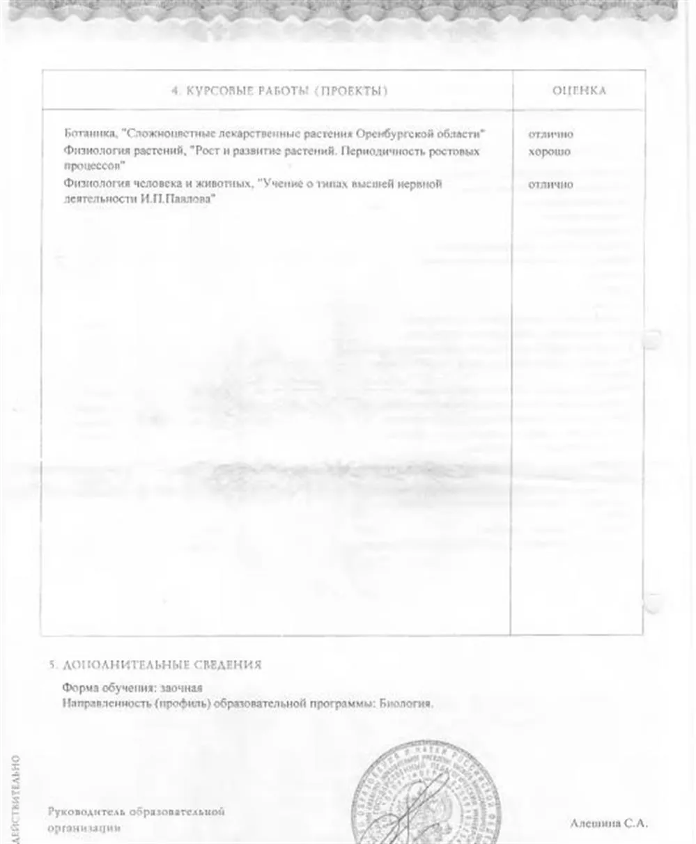 Приложение к диплому
