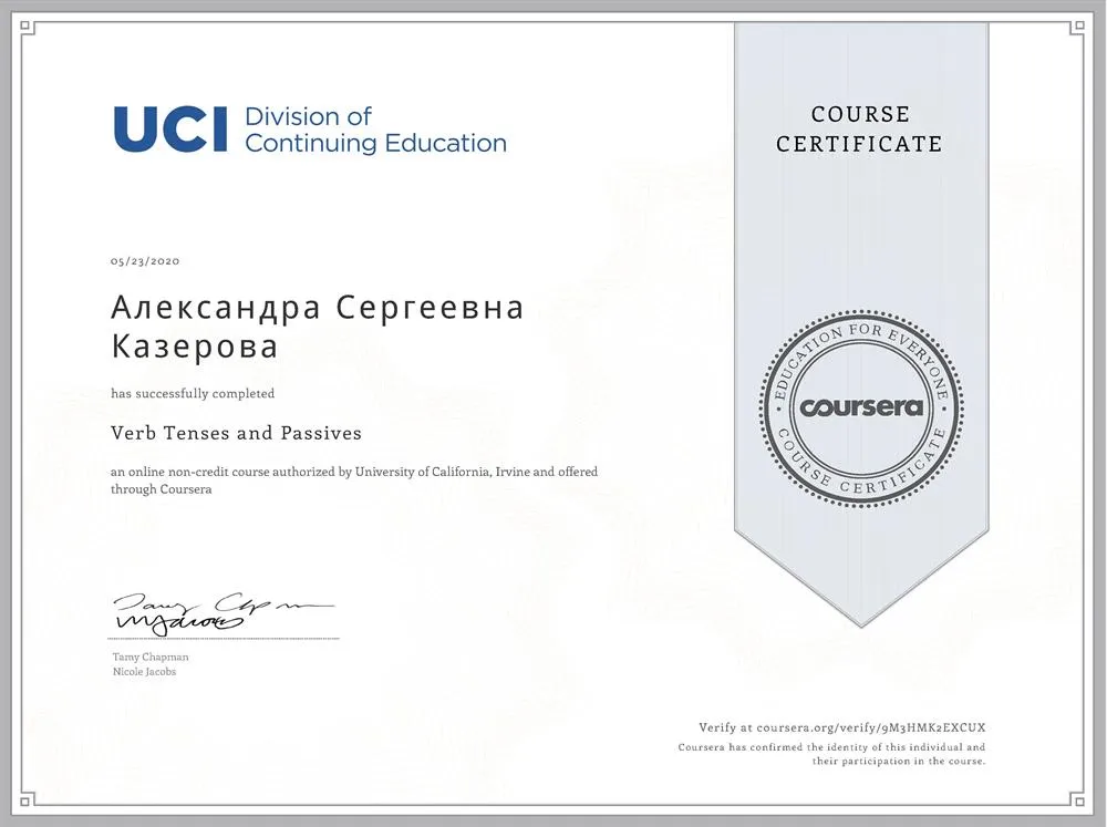 Verb Tenses and Passives Advanced Course