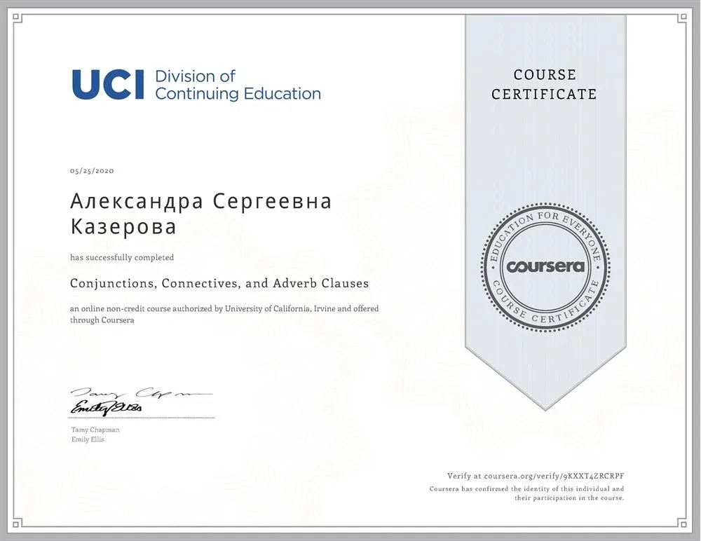 Conjunctions, Connectives, and Adverb Clauses Advanced Course