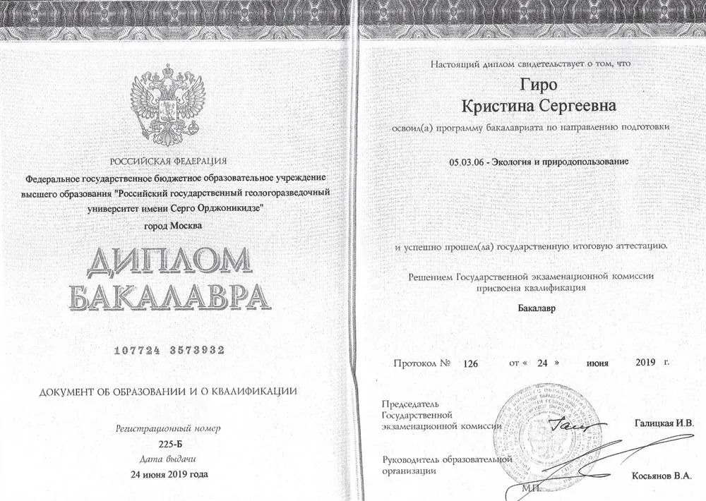 Документ об образованиии и о квалификации
