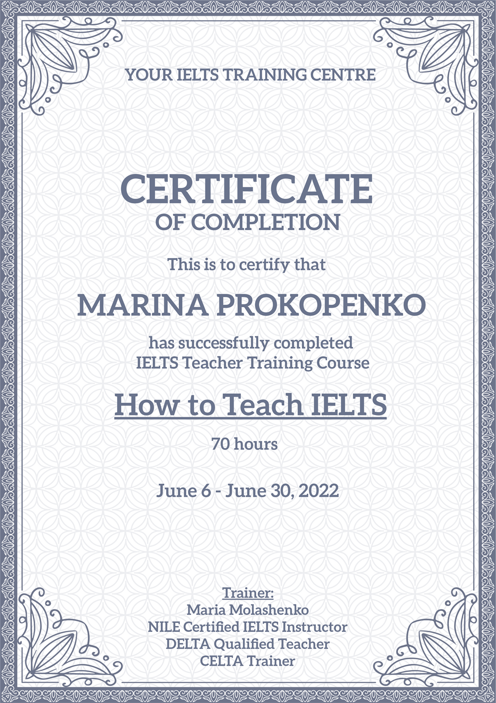 Курс для преподавателей по подготовке к IELTS