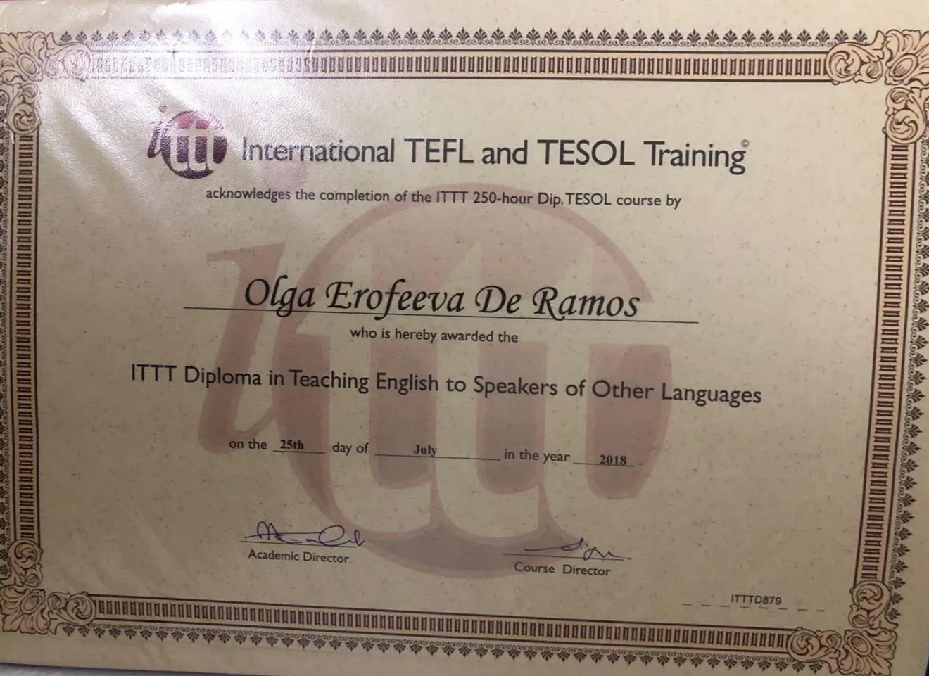 TESOL, 250 часов, Международная ассоциация подготовки учителей, США