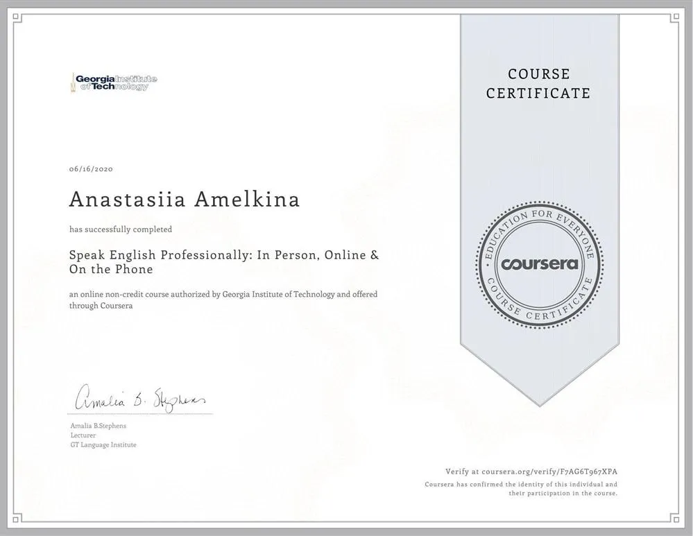 Speak English professionally 