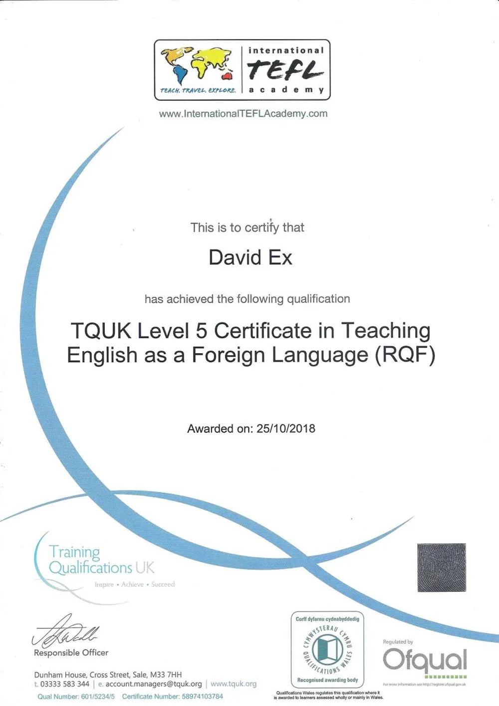 International TEFL Academy- Chicago TQUK Level 5 Certification 
