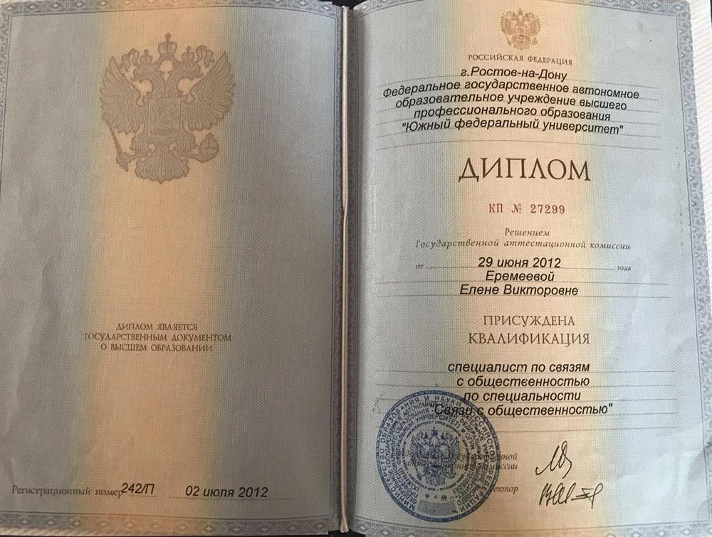 Диплом ЮФУ