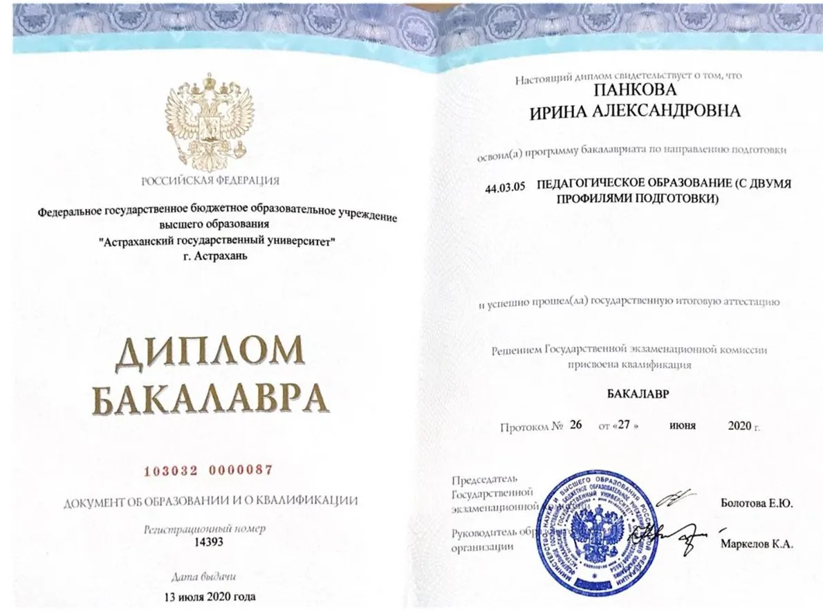 Диплом бакалавра 