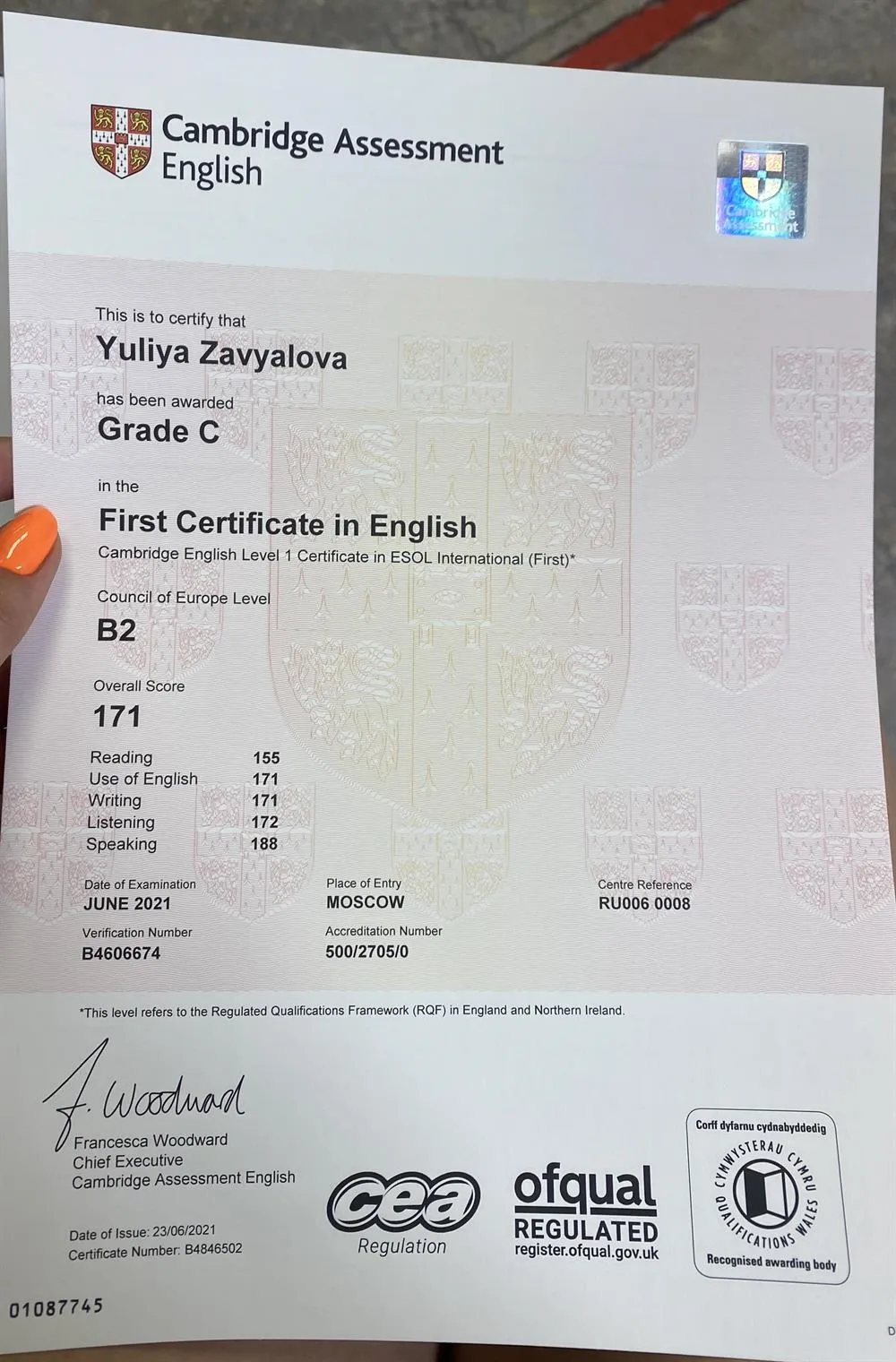 Cambridge First Certificate in English