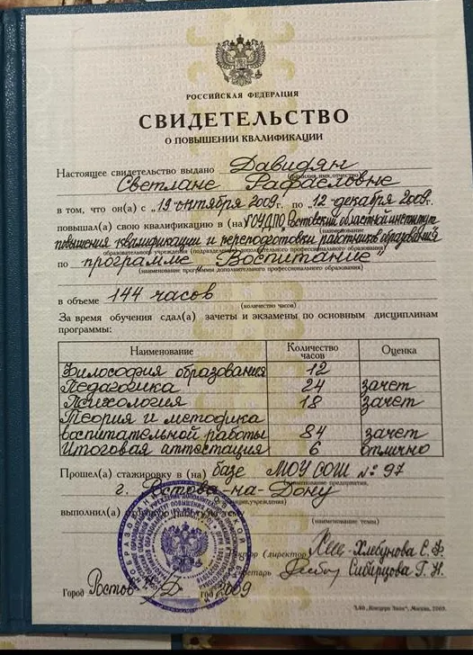Курсы повышения квалификации 