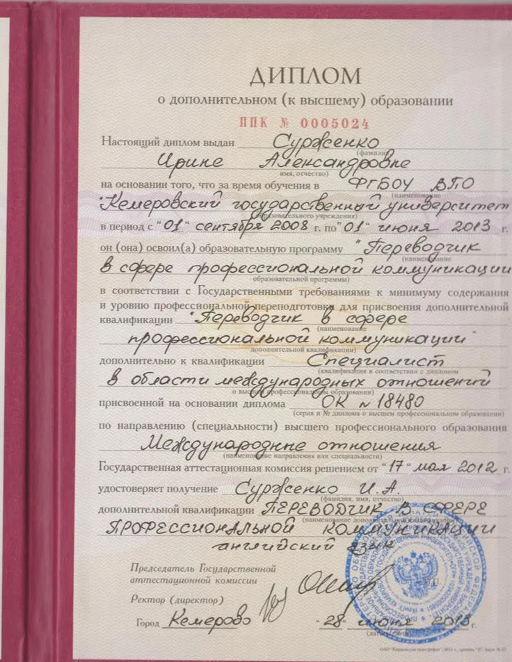 Переводчик в сфере профессиональной коммуникации